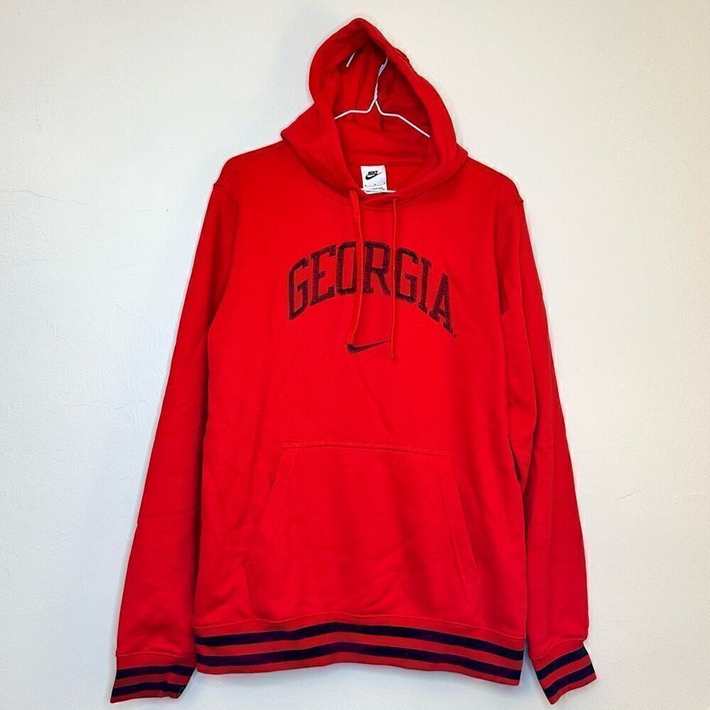 NWOT Nike Georgia Bulldogs Red Herren Fleece Hoodie Size Medium